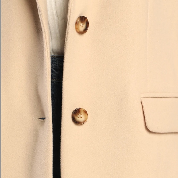 Lulus Chic Feelings Cream Long Sleeve Coat White - Size S - Picture 3 of 6